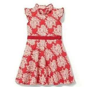 JANIE AND JACK Ruffle Floral Girls Jacquard Dress